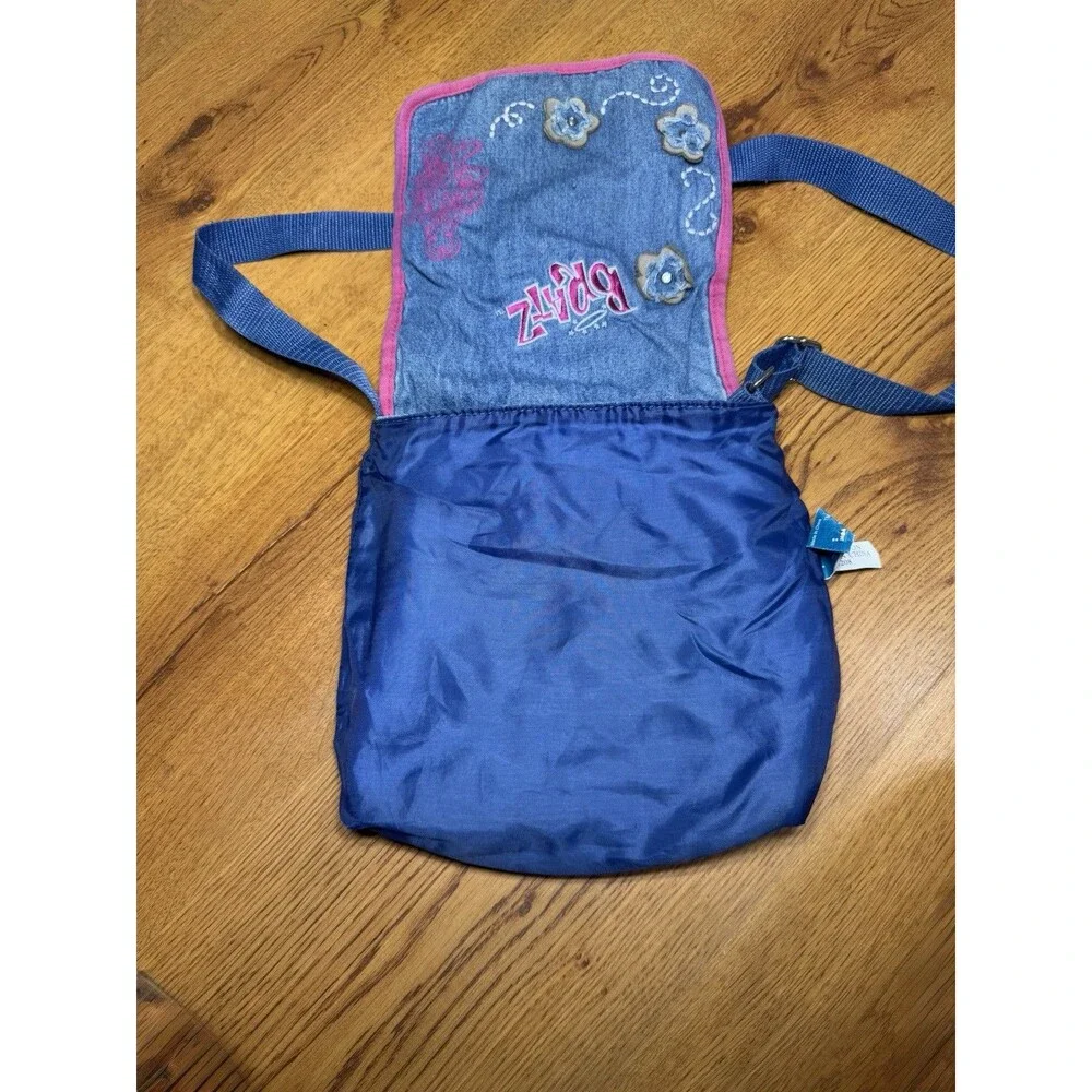 Y2K BRATZ‎ Denim Crossbody Embroidered Bag Purse 2003 MGA OOAK Clean Faded